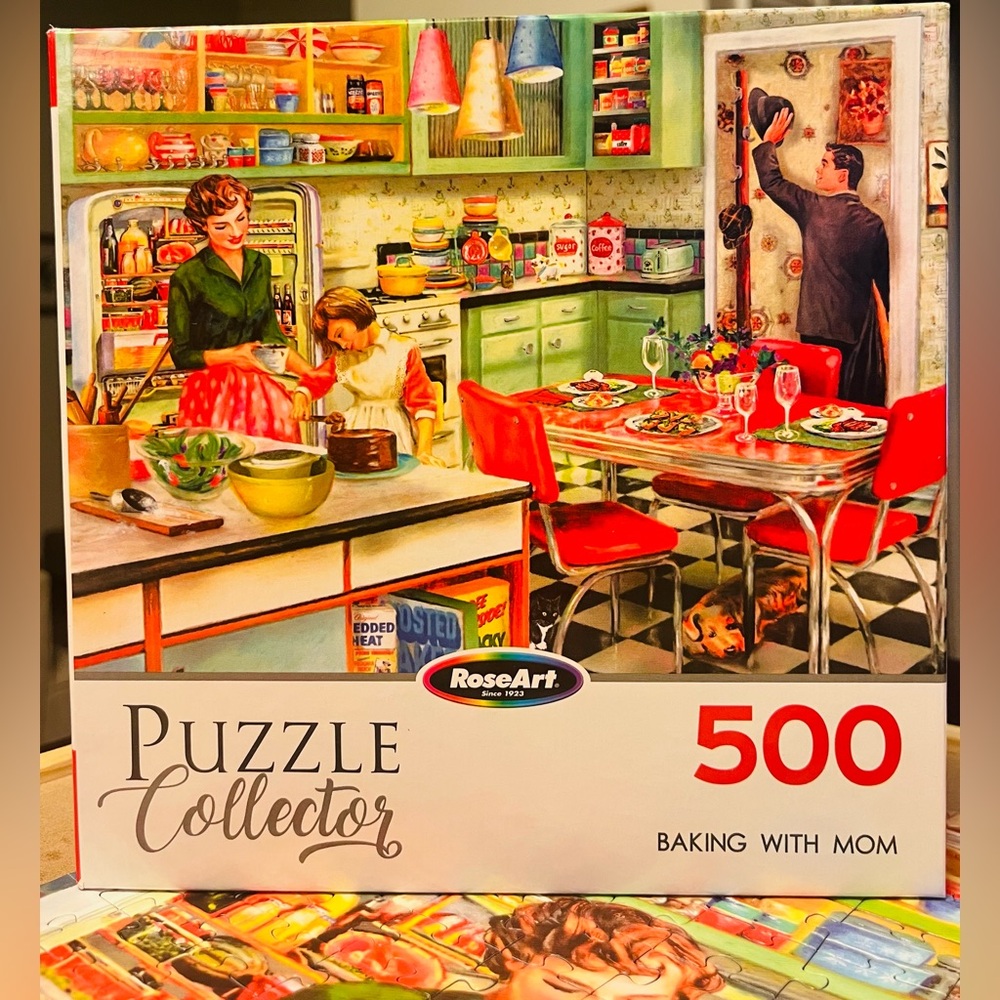RoseArt 500-Piece Jigsaw Puzzle - Baking with Mom